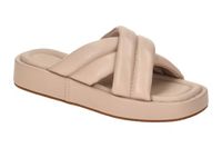 CLARKS Alda Glide Platte Sandalen Vrouwen Roze-Beige Leer Maat 39.5
