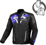 Macna Sevent waterdichte motorfiets textieljas - Zwart/blauw/wit - Maat M