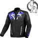 Macna Sevent waterdichte motorfiets textieljas - Zwart/blauw/wit - Maat M