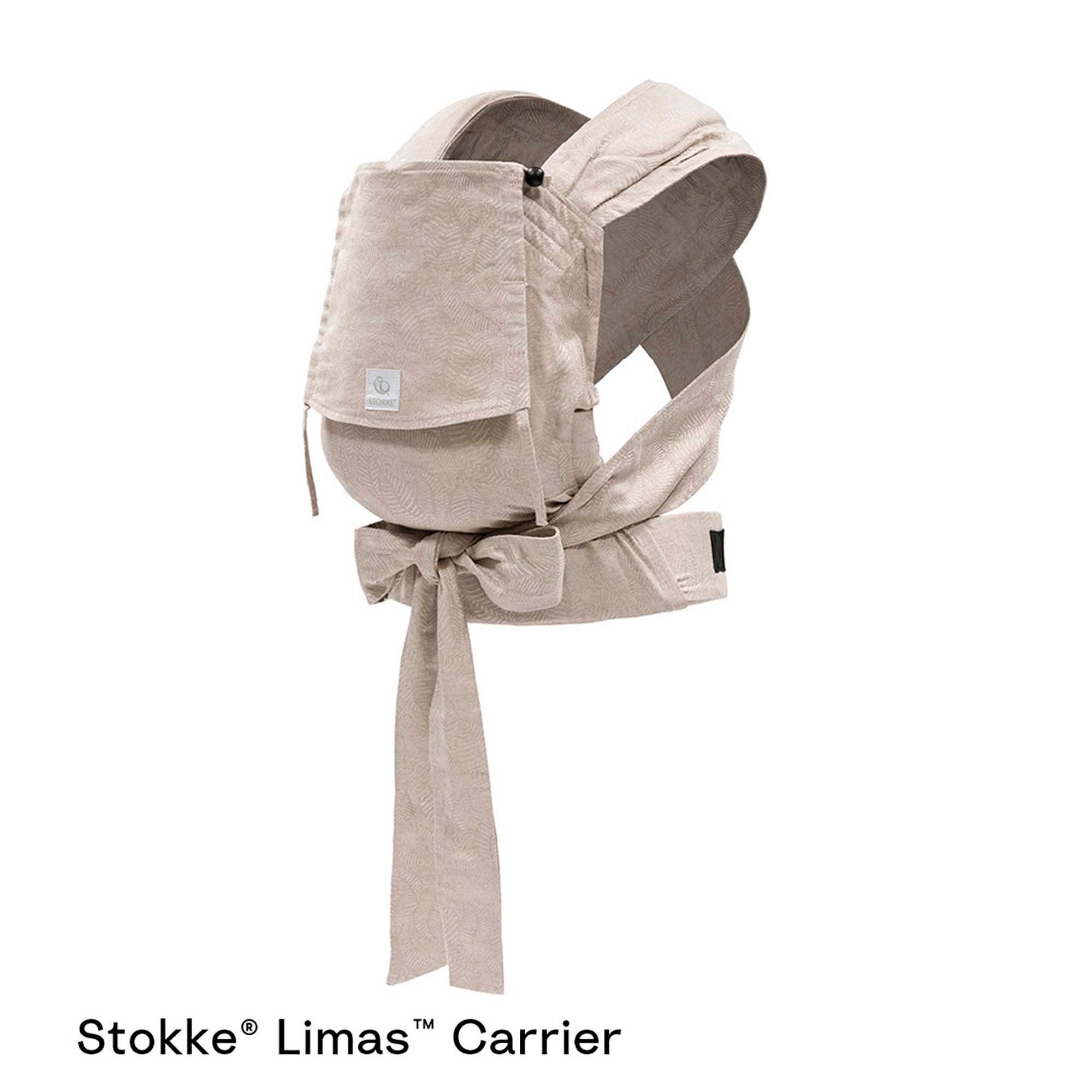 Stokke Limas Draagzak, Floral Beige - Versie 2023 - Buikdrager voor pasgeborenen (3-15 kg)
