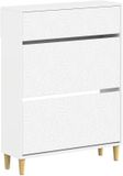 vidaXL Schoenenkast DELFT 78 x 24 x 103 cm Bewerkt hout Wit