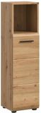 Hioshop Ice badkamerkast 1 deur, 1 plank eiken decor.