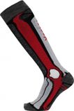 Apasox - Sportsokken - Outdoor - Sokken - Wandelsokken - Lange Sokken - Hiking - Marmolada P - Outdoor Sokken - Zwart/Rood - EU 43-47