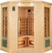 france-sauna Poolstar Infraroodsauna (hoeksauna) - Appolon 3C - 3 tot 4 personen - Canadees sparrenhout - LED verlichting - Muziekaansluiting