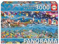 Educa - Het Leven - Panorama Puzzel 3000 Stukjes - Legpuzzel