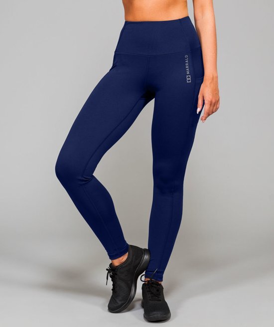 Marrald High Waist Pocket Sportlegging Donker Blauw - XS dames yoga fitness