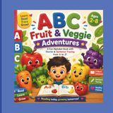 ABC Fruit & Veggie Adventure: A Fun A–Z Alphabet Story Book with Fruits & Vegetables, Easy Reading Practice, Sentence Tracing, and Handwriting Activities for Kids Ages 2–8
