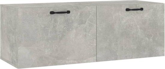 vidaXL Wandkast - 100x36,5x35 cm - Hout - Betongrijs