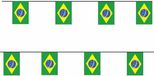 Merkloos / Sans marque Fest-Dekor Gmbh Papieren slinger Brazilie 4 meter - 2x - Braziliaanse vlag - Supporter feestartikelen - Landen decoratie/versiering