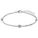 Lucardi - Dames Zilveren armband met zirkonia - Armband - 925 Zilver - Zilverkleurig - 19 cm