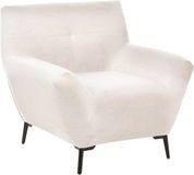 Beliani LAKENE - Fauteuil - Gebroken wit - Polyester