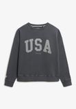 Superdry Athletic Essentials Relaxed Crew Sweatshirt Dames Charcoal UK14-EU42