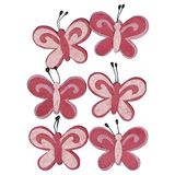 Rayher 5308333 Vilt Vlinder, 5cm, SB-Btl 6 stuks, roze