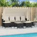Maison Exclusive - Ensemble de meubles de jardin 5 pièces avec canapé et coussins, noir, en polyrotin
