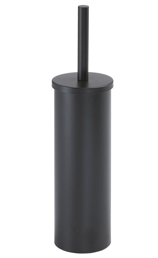 Aqualine Toiletborstelhouder Vrijstaand Ø9x38cm Mat Zwart