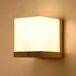 Comely Vintage Binnenwandlamp, Moderne Houten en Glazen Wandlamp, E27 Houten Wandlamp voor Slaapkamer Woonkamer Gang Eetkamer, Keuken