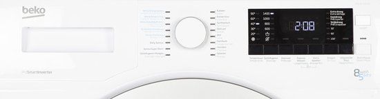 Beko HTV8733XS01 - Was-droogcombinatie - 8 kg - 1400 RPM - Wit