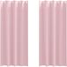 vidaXL Blackout Gordijnen met Ringen 2 st Babyroze 225 x 140 cm