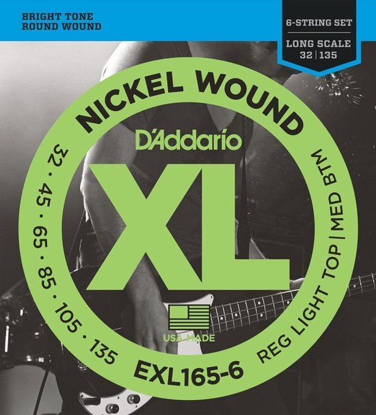 D'ADDARIO EXL165-6 snarenset voor 6-snarige elektrische basgitaar