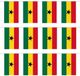 Merkloos / Sans marque Shoppartners Bv Landen vlaggenlijn Ghana - 3x - 300 cm - Ghanese slingers versiering - polyester stof