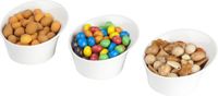 Alpina Snack serveer schaaltjes - 3x stuks - Keramiek - Wit - Rond - 9 x 5 cm