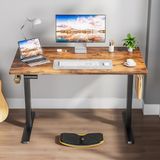 NEWBULIG Staand computerbureau, in hoogte verstelbare tafel, hefplatform voor gaming, werkkamer, klaslokaal, vergaderruimte, hout, metaal