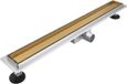 FortiFura Galeria douchegoot - 110cm - tegelrooster - vloerflens - PVD - geborsteld messing (goud)