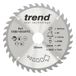 Trend Wood Cordless Atbr Cirkelzaagblad, 190Mm Diameter, 30Mm Asgat, 36 Tanden, 1.6Mm Zaagsnede, +25° Haak, Hardmetalen Punt (Tct), Fijne Afwerking, Csb/19036Tc