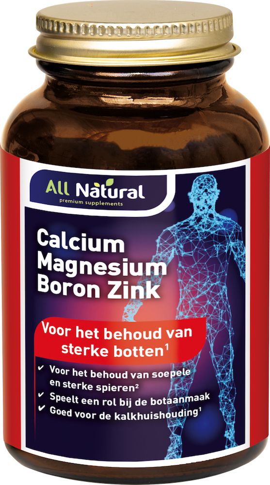 All Natural Calcium Magnesium Boron Zink Tabletten - 8715066438002
