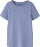 NAME IT - NKFNAKAL SS SLIM TOP NOOS - Meisjes - T-shirts - Maat 158/164 - Katoen/Elastaan - Paars
