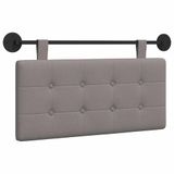 vidaXL - Hangend hoofdbord - Taupe - Stof
