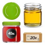 KADAX 20x Glazen Potjes 40ml met Schroefdeksel