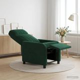 vidaXL Relaxstoel Donkergroen fluweel