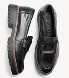 Tamaris - Dames - Loafers - Zwart - Leer - Maat 39