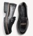 Tamaris - Dames - Loafers - Zwart - Leer - Maat 39