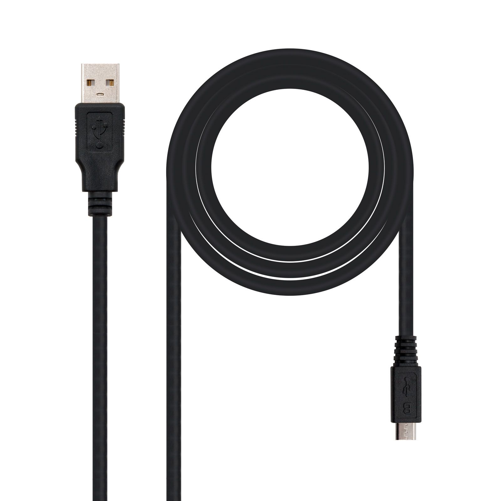 NANOCABLE 10.01.0500 USB-kabel 0,8 m Zwart