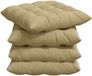 vidaXL Zitkussens 4 stuks Corduroy stof Grijs Groen 40 x 40 x 6 cm