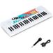 Coast Clavier pour enfants - 49 touches - clavier électrique portable - 8 rythmes - blanc