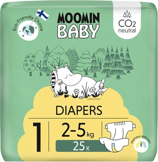 Moomin Baby - Eco Wegwerpluiers - Maat 1