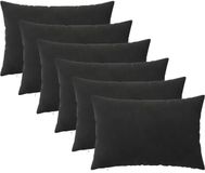 vidaXL Kussensloop 6 pcs HEERLEN Zwart 50 x 70 cm Fluweel