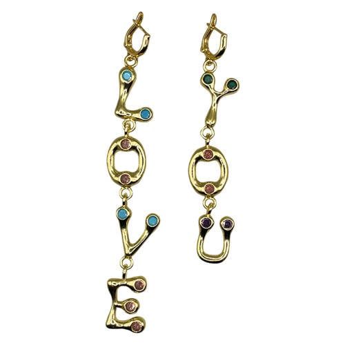 Bonnie Studios gold plated oorbellen Love You