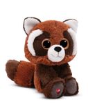 NICI GLUBSCHIS Robidu 49692 pluche panda, zacht, rood, schattig om te knuffelen en te spelen, cadeau-idee, bruin, 15 cm