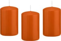 Trend Candles Bougie cylindrique/bougie tronc - 10x - orange - 5 x 8 cm - 18 heures de combustion