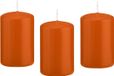 Trend Candles Bougie cylindrique/bougie tronc - 10x - orange - 5 x 8 cm - 18 heures de combustion