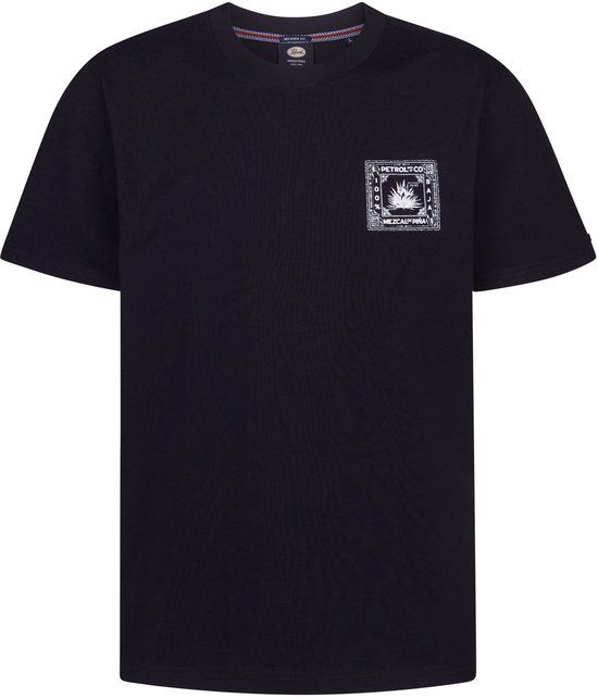 Petrol Industries Heren T-shirt met rugprint Calor - Zwart - Maat XXL