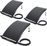 Monzana Chauffe-eau solaire pour piscine – 3 pièces/10000 L/h - 32&38mm - Noir