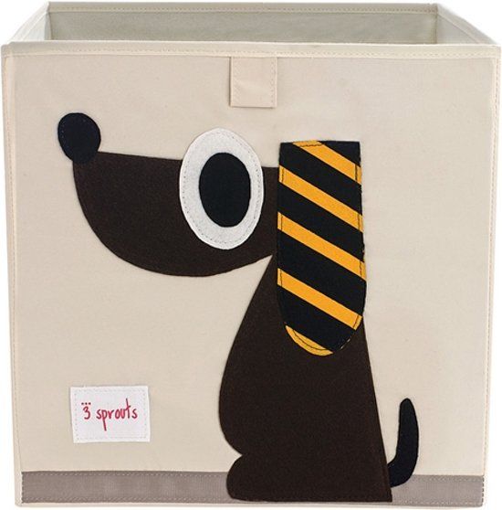3 Sprouts Speelgoed Opbergbox Hond - Multicolor