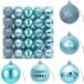 vidaXL Kerstballenset - 75 stuks - Turquoise - 6 cm - Polystyreen