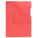 DONAU 1784095PL-04 dossierhoezen van het type L DIN A4 / 100 stuks/kleur: rood/PP hardfolie 180 μm/open aan de zijkant transparant glashelder Kristallijn stabiele zichthoezen