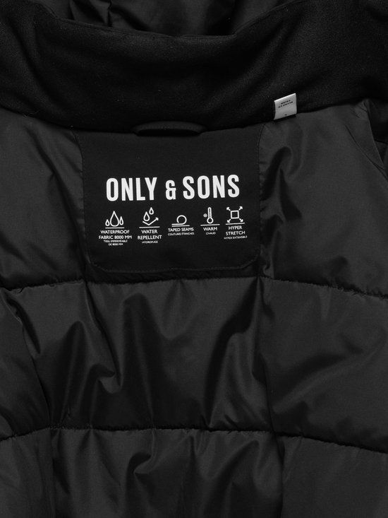 ONLY&SONS ONSENRICO WATERPROOF STRETCH PARKA OTW - Zwart - Heren - Maat: L
